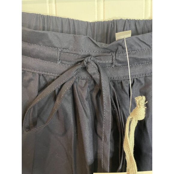 Marled Womens Navy Blue Pleated Midi Skirt With Elastic Waist & Drawstring S - Picture 5 of 13